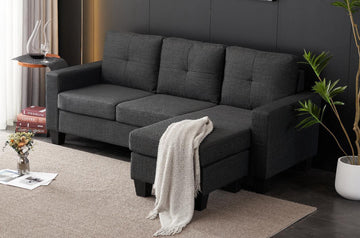 Sina - Compact Reversible Fabric Sectional