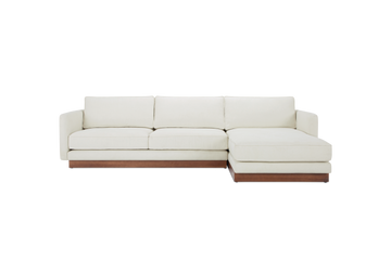 Vernon - Contemporary Sectional With Wooden Plinth Base