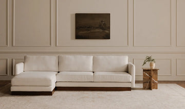 Vernon - Contemporary Sectional With Wooden Plinth Base