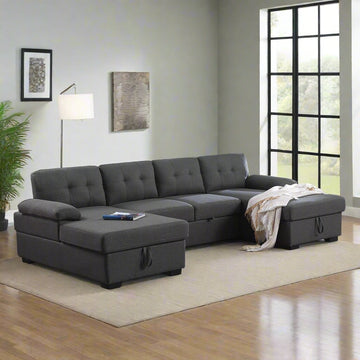 Kyle - Sofa Bed Sectional With Storage Chaises