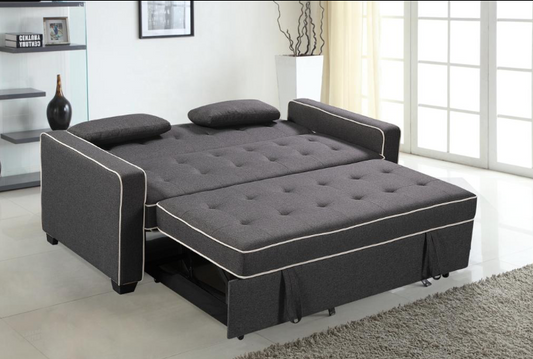 Kiev - Compact Loveseat Sofa Bed With Toss Pillows