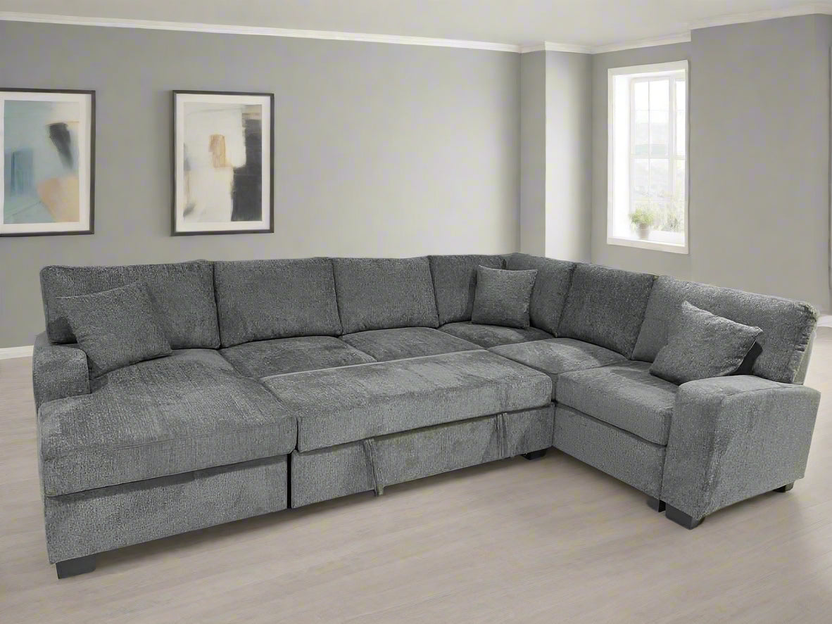 Trenton - Modern Sofa Bed Sectional With Toss Pillows