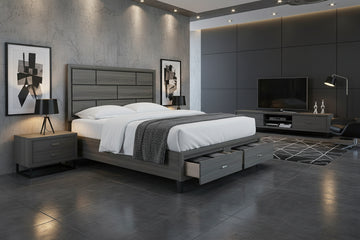 Wendy Grey - Modern Bed Frame With Storage