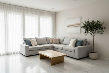 Ophelia - Modern Contemporary Canadian Made Sectional With Ottoman (Custom)