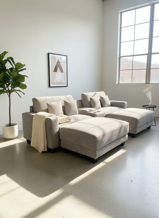 Olivia Collection  - Oversized Corduroy Loveseat