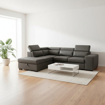 Pedro - Modern Sofa Bed With Stools & Adjustable Headrests (Floor Model)
