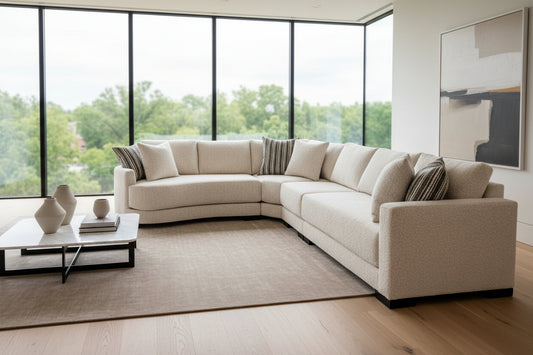 Elara - Modern Contemporary Sectional With Cuddler Chaise (Custom)