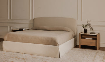 Joan - Contemporary Queen Bed With Lift Up Storage Cream