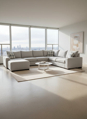 Ophelia - Modern Contemporary Sectional With Plush Deep Seating (Custom Build)