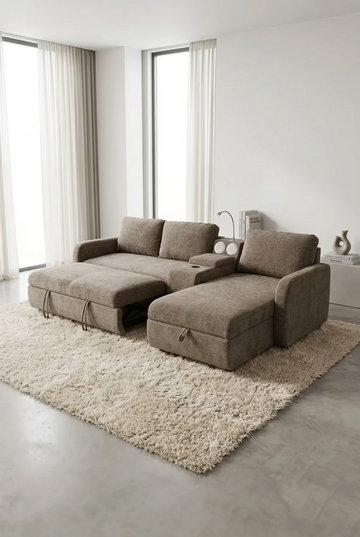 Panama - Modern Reversible Sofa Bed W/ Storage & Wireless Charging