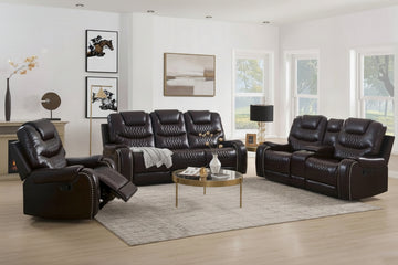 Romeo - 3 PC Power Recliner Set With Embedded Studs & Console