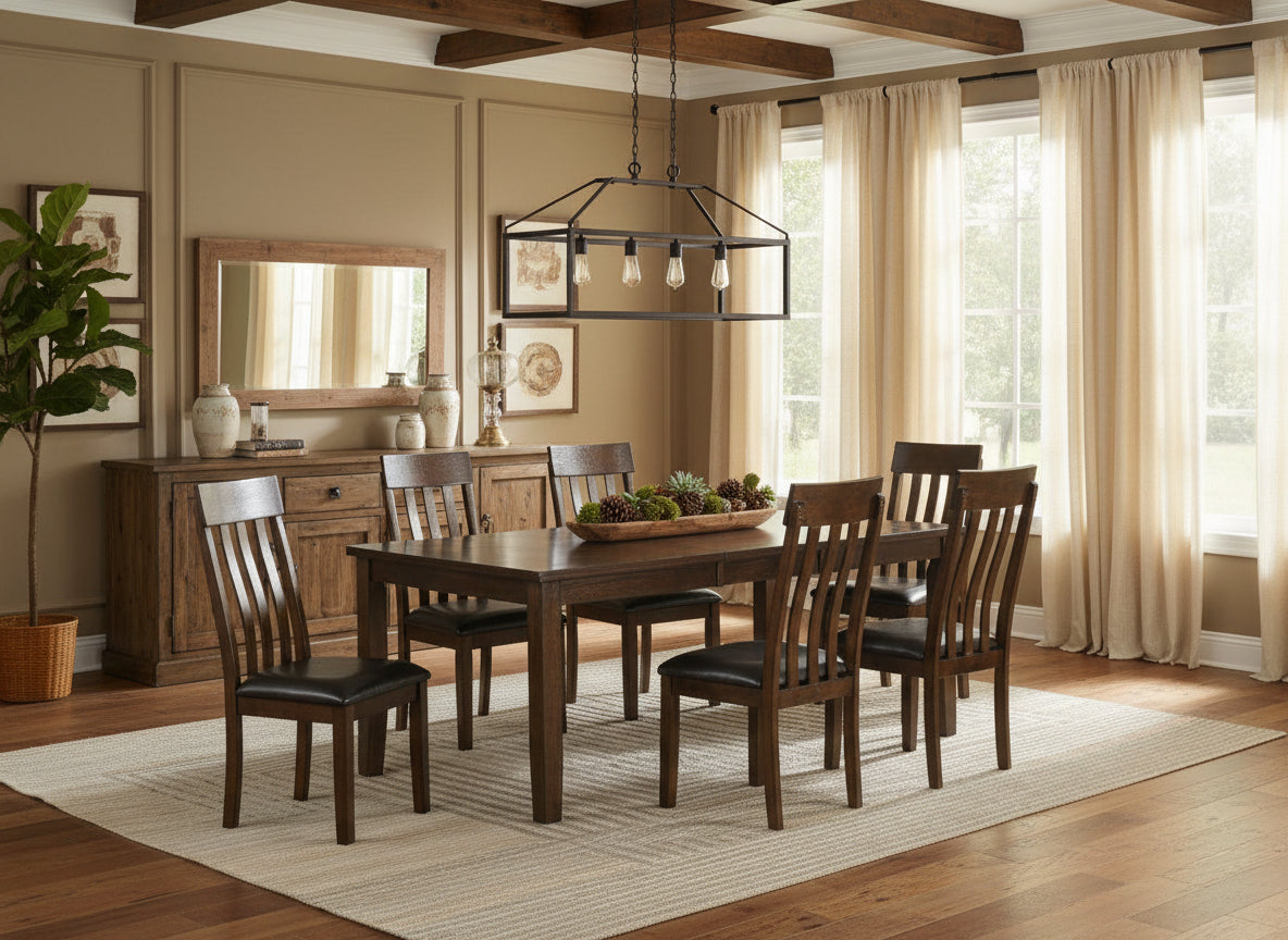 Homestead - 7 PC Adjustable Rustic Dining Set