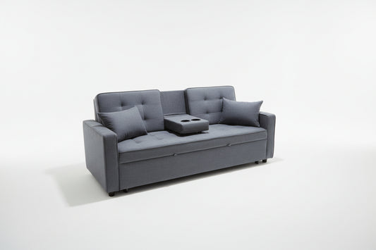 Mercer - Modern Love Seat Sofa Bed With Dropdown Cupholder