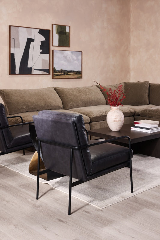 Verlaine - Modern Top-Grain Leather Armchair