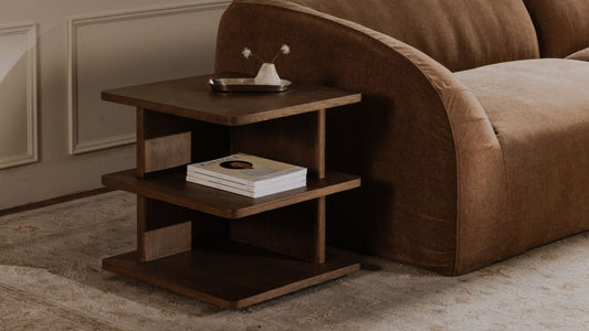 Mid-Century Living Room Bundle – Coffee Table, Side Table & Shelf