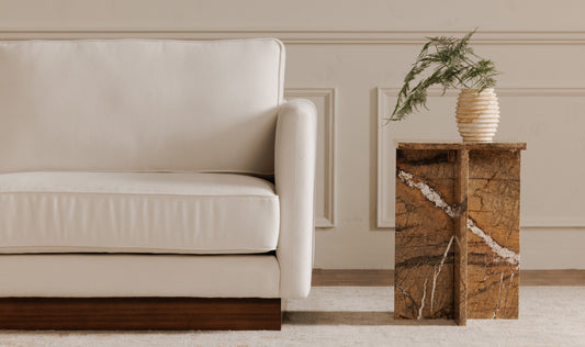 Vernon - Contemporary Sectional With Wooden Plinth Base