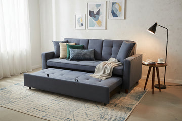 Ellis - Modern Love Seat Sofa Bed With Dropdown Cupholder