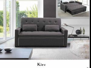 KIEV - COMPACT SOFA BED WITH TWO TOSS PILLOWS