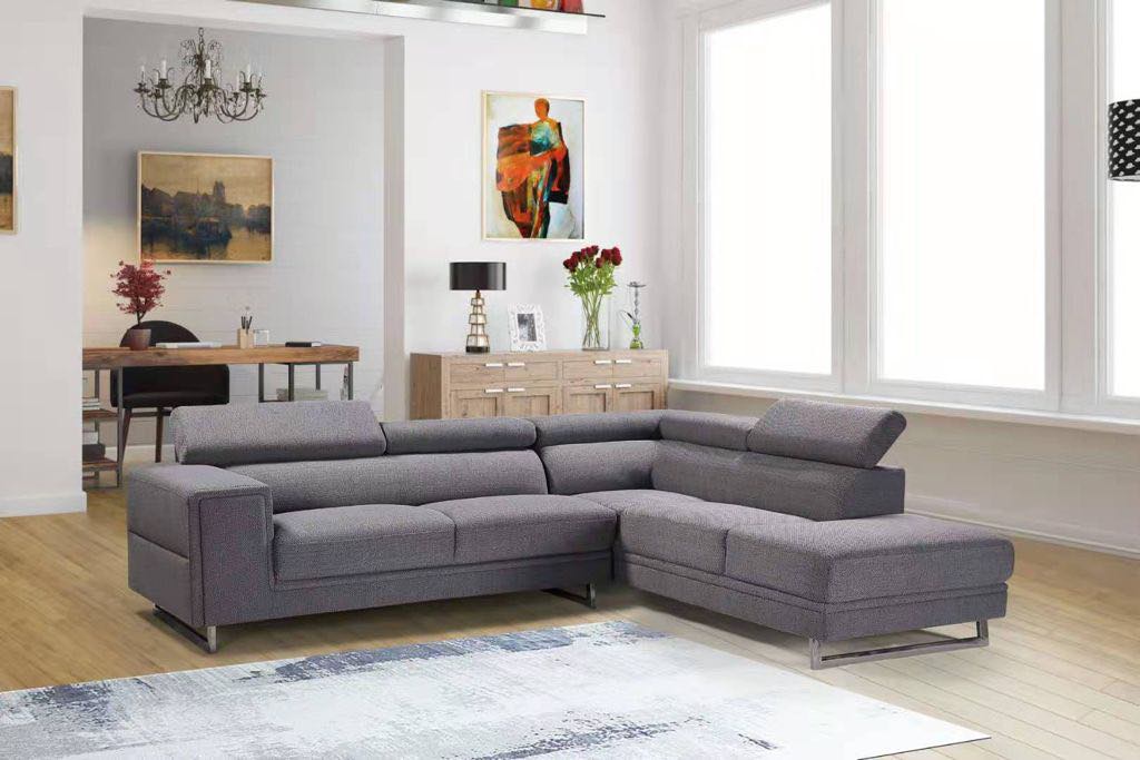 LIMA - FABRIC SECTIONAL WITH ADJUSTABLE HEADRESTS (LEFT HAND FACING)