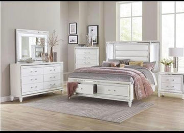 VICTORIA - MODERN BEDROOM SET WITH LED LIGHTS AND DRAWERS