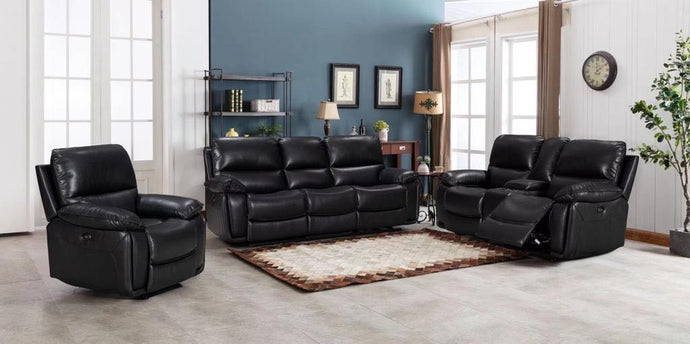 ZURICH- 3 PC POWER RECLINER SET WITH CONSOLE AND USB PORTS