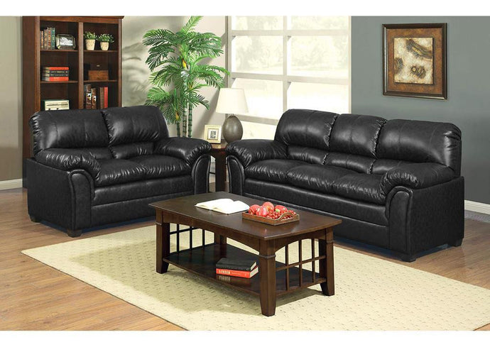 BRAVURA - BLACK 2 PC SOFA SET