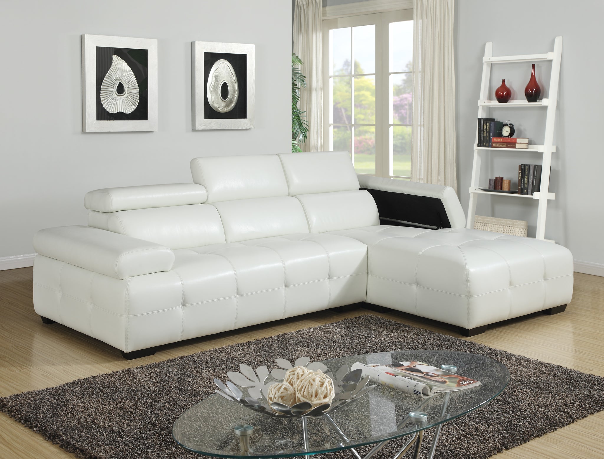 RIO - SECTIONAL WITH ADJUSTABLE HEADREST AND ARM REST STORAGE