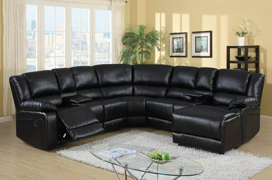 OZIO - AIR LEATHER CORNER RECLINER SECTIONAL