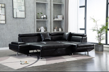 Load image into Gallery viewer, EDWIN - SECTIONAL SOFA BED WITH ADJUSTABLE HEADRESTS IN BLACK, BROWN OR GREY