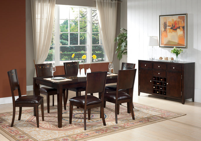 METRO - DINING SET WITH SLICK DESIGN (7 PC)